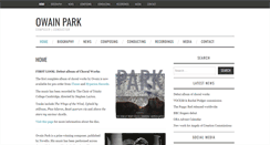 Desktop Screenshot of owainpark.co.uk
